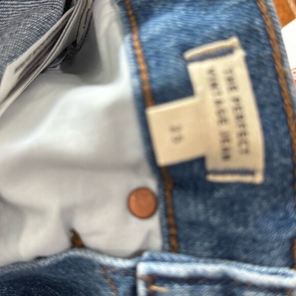 Madewell The Perfect Vintage Jean Earlside Wash Raw-Hem Mix Paper Blue SZ 25 NWT - Picture 8 of 12